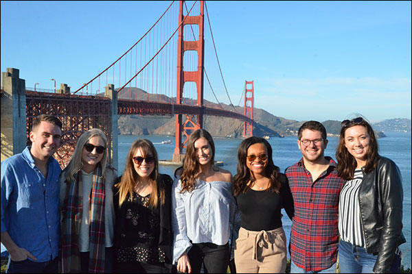 Photo of Novak students at Golden Gate Bridge