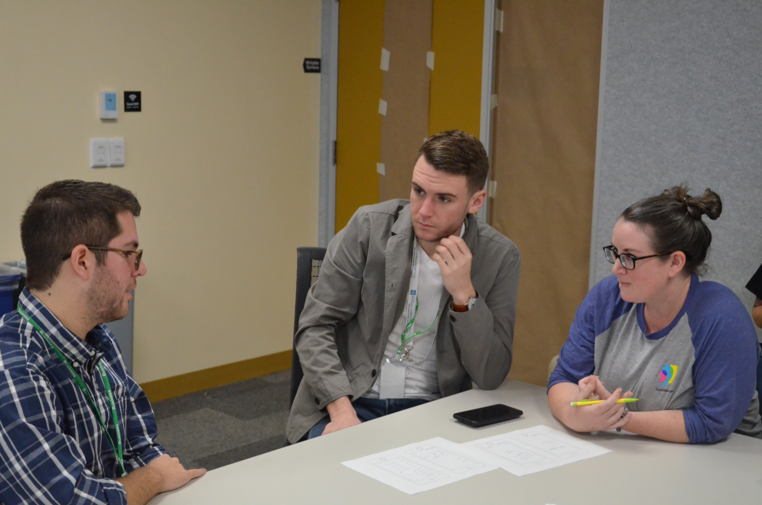 Photo of Novak Leadership Institute student gathering insights.