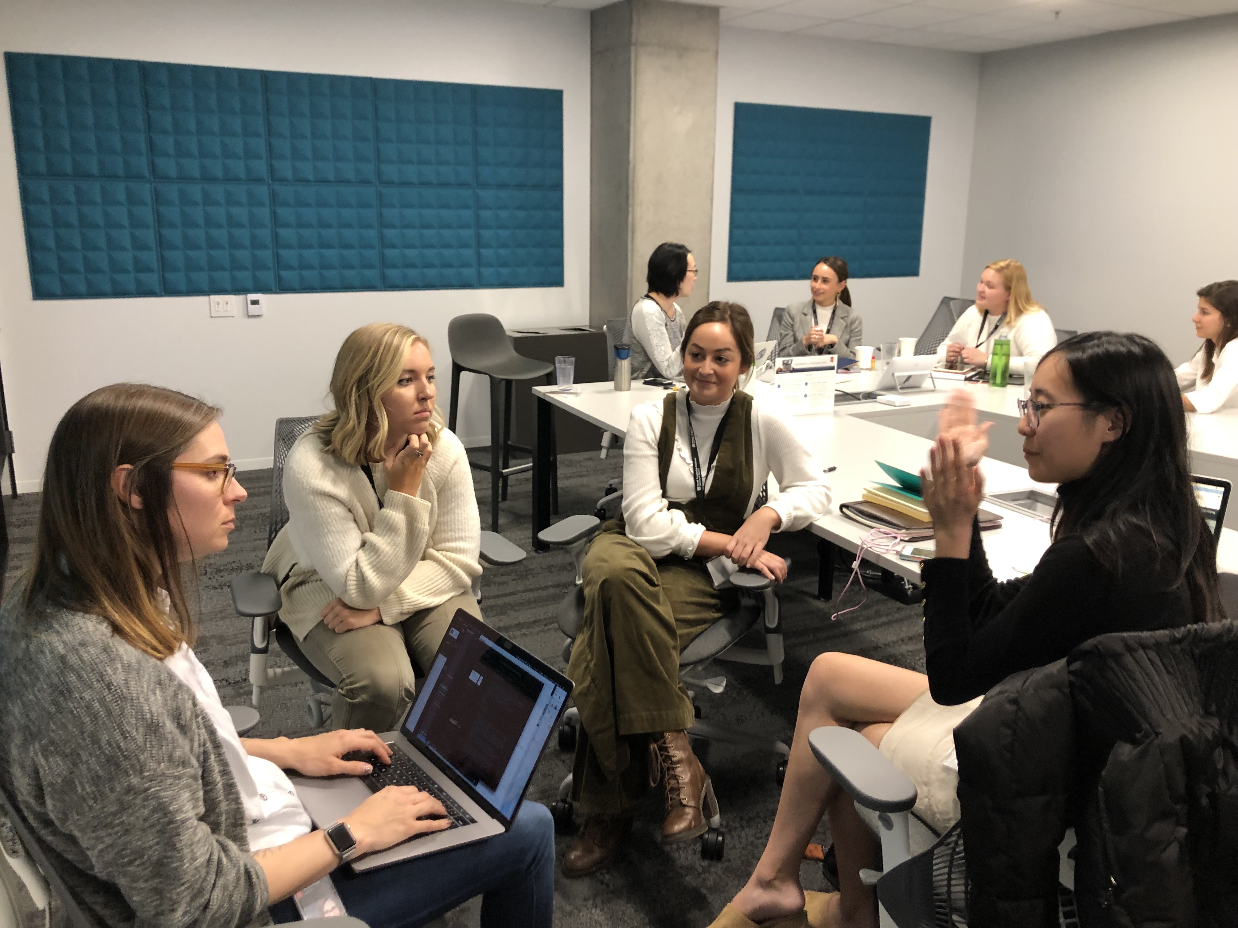 Students learning leadership