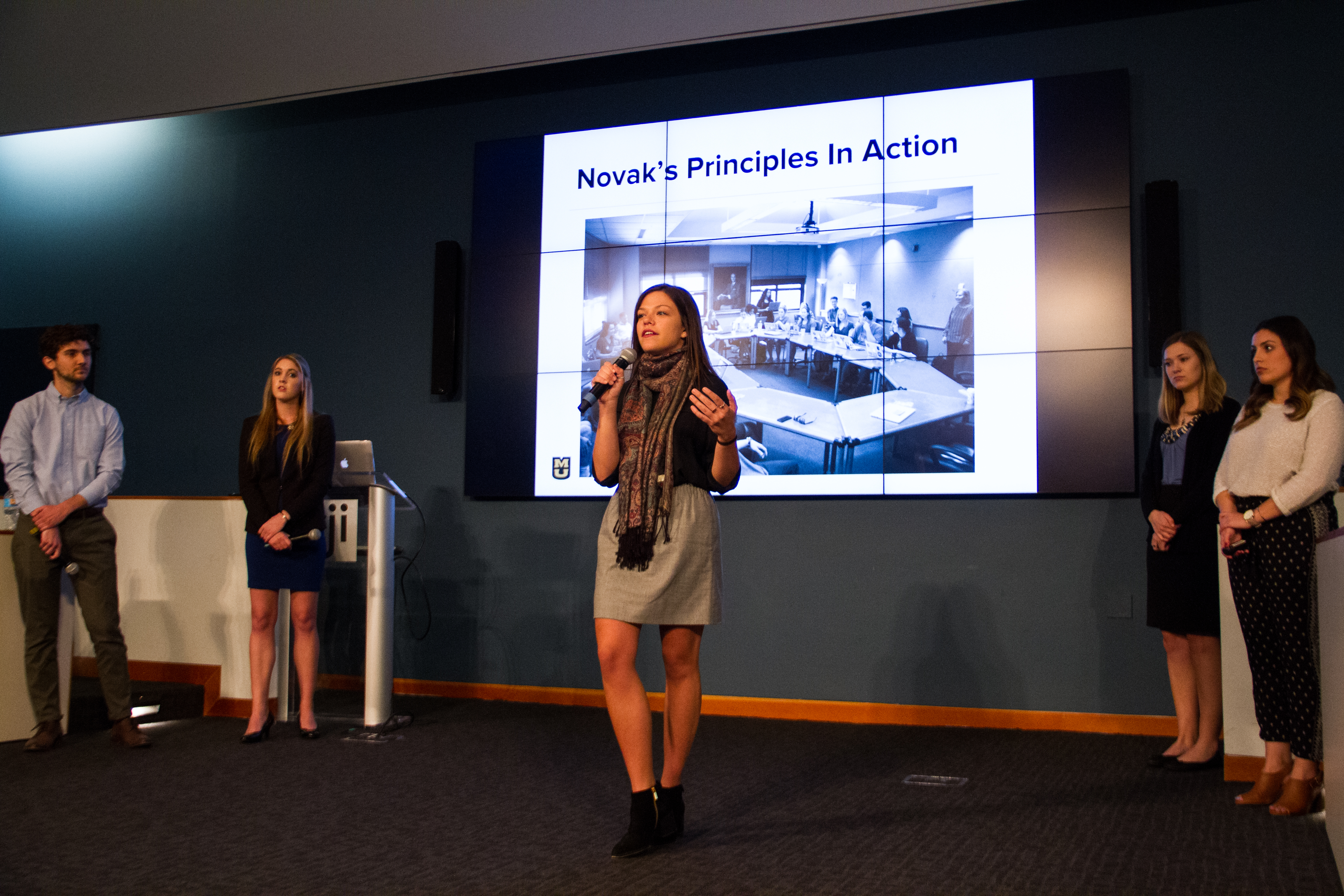 Students having a discussion