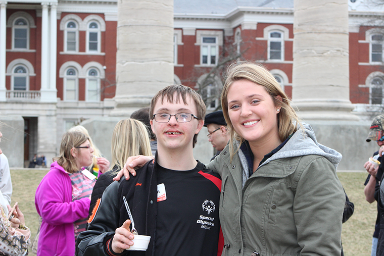 Photo of Novak student with special olympian